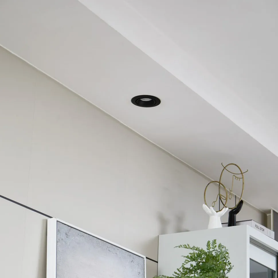 Arcchio Harcos LED-downlight, svart, Ø 11 cm, 4 000K