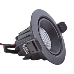 Arcchio Harcos LED-downlight, svart, Ø 11 cm, 4 000K