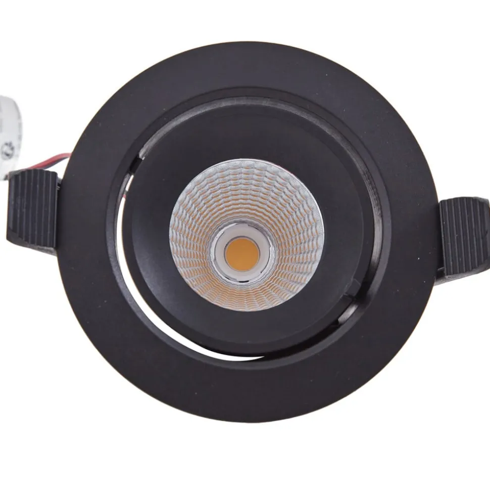 Arcchio Harcos LED-downlight, svart, Ø 11 cm, 4 000K