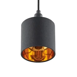 Arcchio Heleni hengelampe skinne svartgull 12 cm