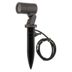 Arcchio Hemmani spot med jordspyd, høyde 35 cm, antrasitt, aluminium