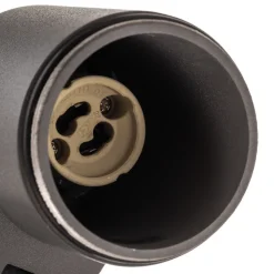 Arcchio Hemmani spot med jordspyd, høyde 35 cm, antrasitt, aluminium