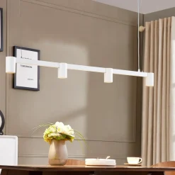 Arcchio hengelampe Brinja, hvit, 120 cm lang, 4 lyskilder, GU10