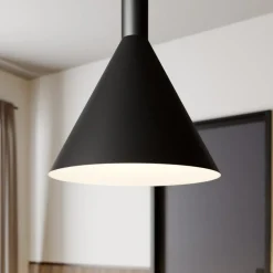 Arcchio hengelampe Tadej, 4 lyskilder, svart-hvitt, metall, E27