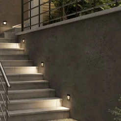 Arcchio innfelt vegglampe Zamo, G9, svart, 12 cm, IP65