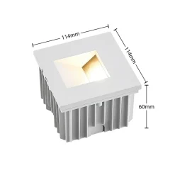 Arcchio innfelt vegglampe Zamo, G9, hvit, 12 cm, metall, IP65