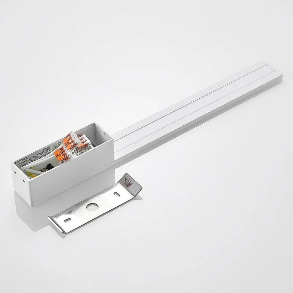 Arcchio Ivano LED-vegglampe, 42,5 cm, hvit