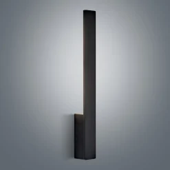 Arcchio Ivano LED-vegglampe, 42,5 cm, svart, metall