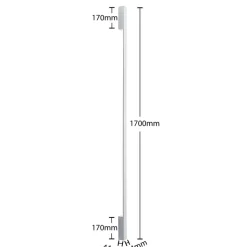Arcchio Ivano LED-vegglampe, 170 cm, hvit
