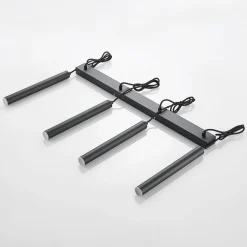 Arcchio Kammeron LED-hengelampe, svart, metall, 80 cm