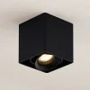 Arcchio Kubika downlight, 9 cm, svart, 1 lyskilde, metall