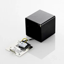 Arcchio Kubika downlight, 9 cm, svart, 1 lyskilde, metall