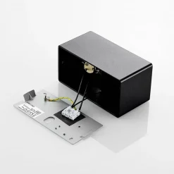 Arcchio Kubika downlight, 19 cm, svart, 2 lyskilder, metall