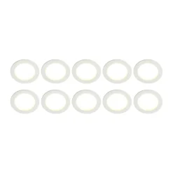 Arcchio LED innfelt lys Milaine, hvit, dimbar, sett med 10 stk