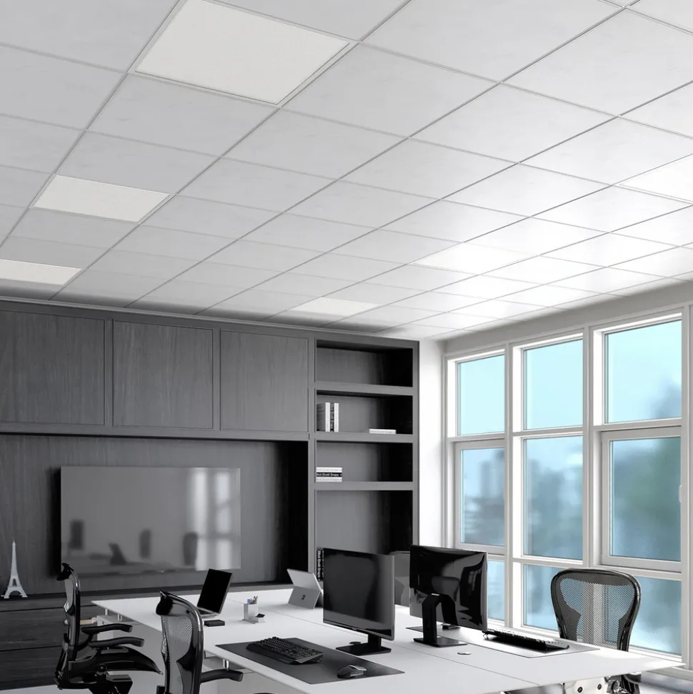 Arcchio LED innfelt panel Vinas, 62 cm, hvit, aluminium, CCT