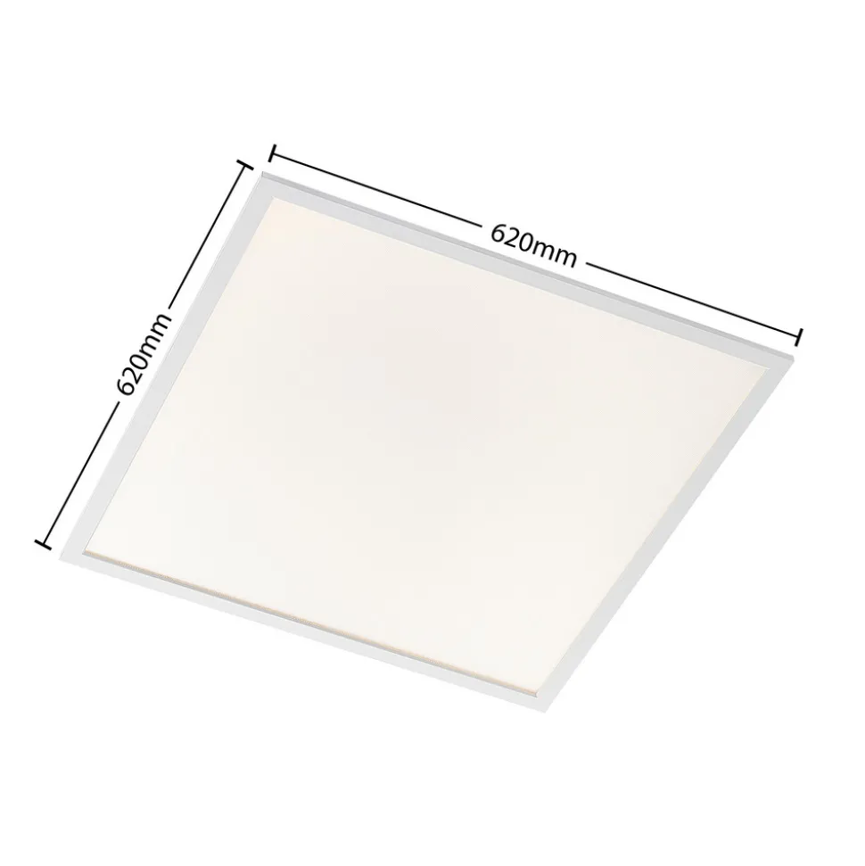Arcchio LED innfelt panel Vinas, 62 cm, hvit, aluminium, CCT