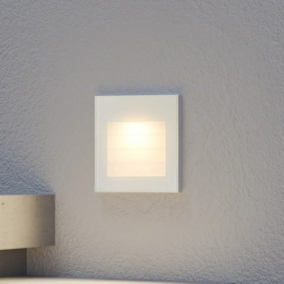 Arcchio LED innfelt vegglampe Zamo, lamell, hvit, metall, IP65