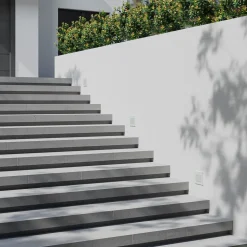 Arcchio LED innfelt vegglampe Zamo, lamell, hvit, metall, IP65