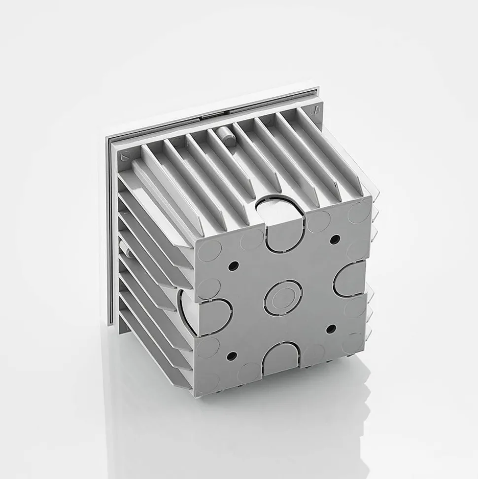 Arcchio LED innfelt vegglampe Zamo, lamell, hvit, metall, IP65