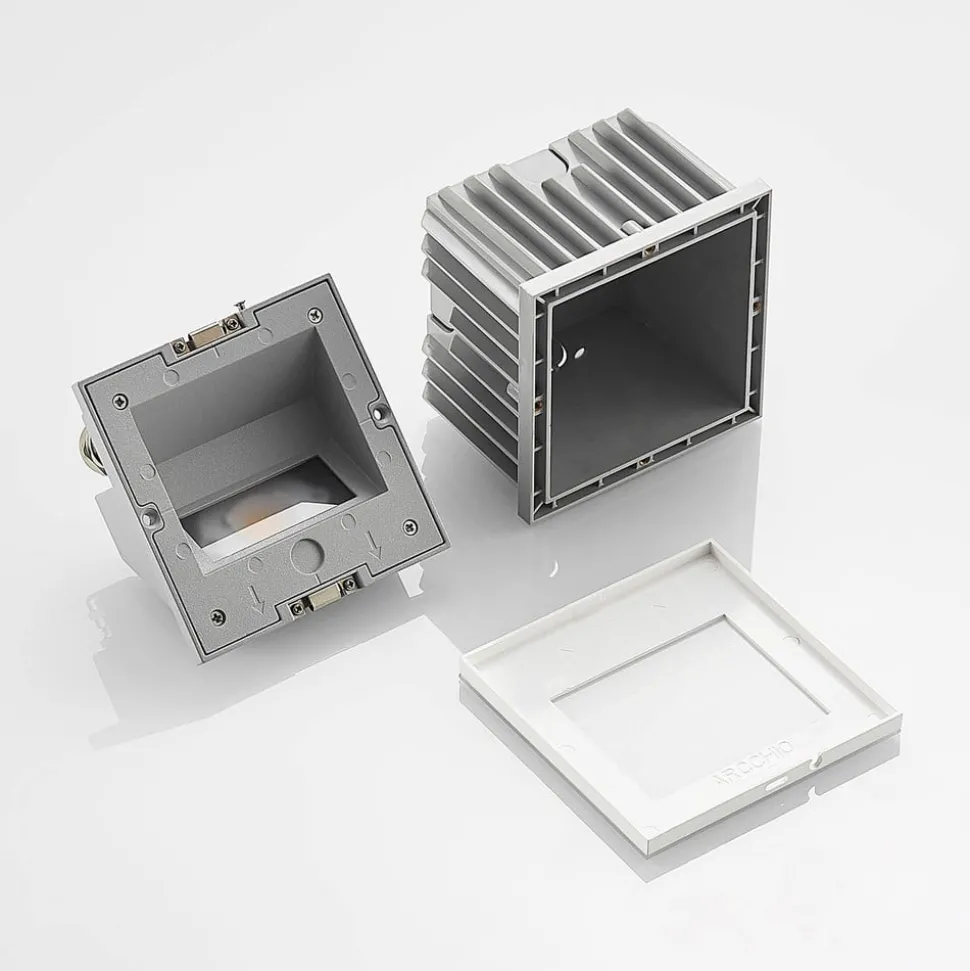 Arcchio LED innfelt vegglampe Zamo, lamell, hvit, metall, IP65