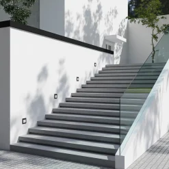 Arcchio LED innfelt vegglampe Zamo, svart, 11 cm, IP65