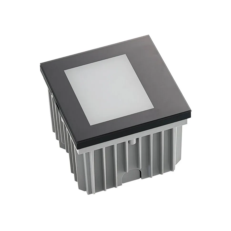 Arcchio LED innfelt vegglampe Zamo, svart, 11 cm, IP65