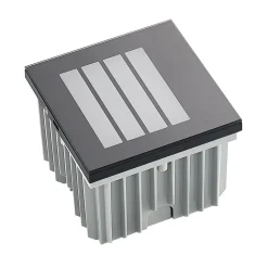 Arcchio LED innfelt vegglampe Zamo, lamell, svart, IP65