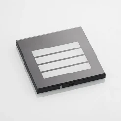 Arcchio LED innfelt vegglampe Zamo, lamell, svart, IP65