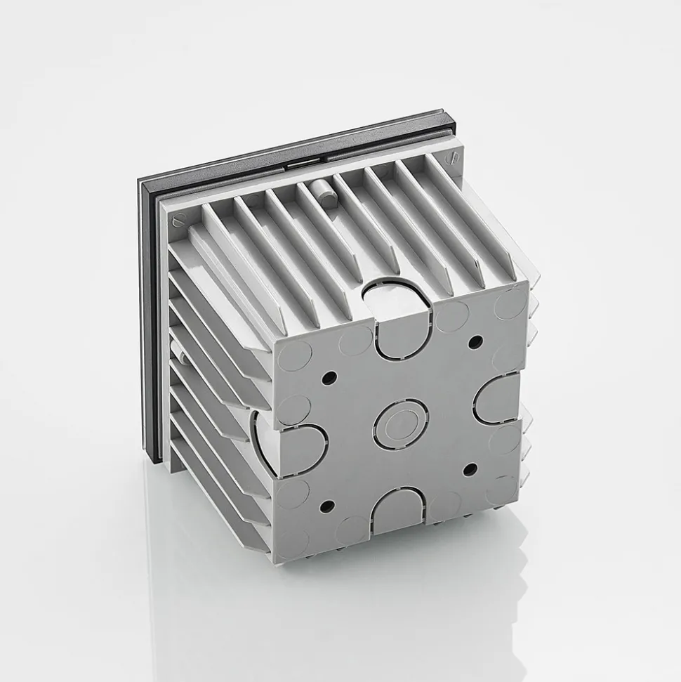 Arcchio LED innfelt vegglampe Zamo, lamell, svart, IP65