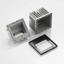 Arcchio LED innfelt vegglampe Zamo, lamell, svart, IP65