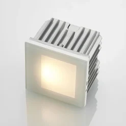 Arcchio LED innfelt vegglampe Zamo, hvit, 11 cm, metall, IP65