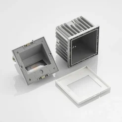 Arcchio LED innfelt vegglampe Zamo, hvit, 11 cm, metall, IP65