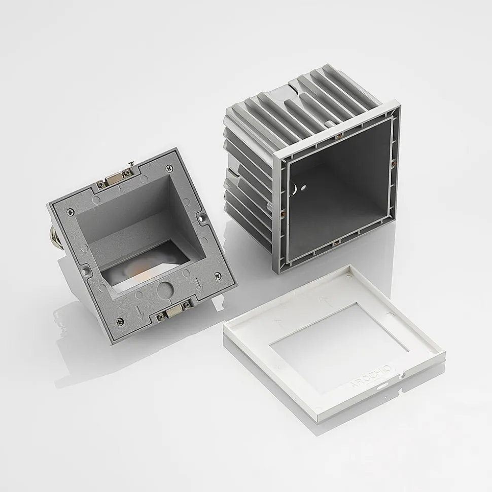 Arcchio LED innfelt vegglampe Zamo, hvit, 11 cm, metall, IP65