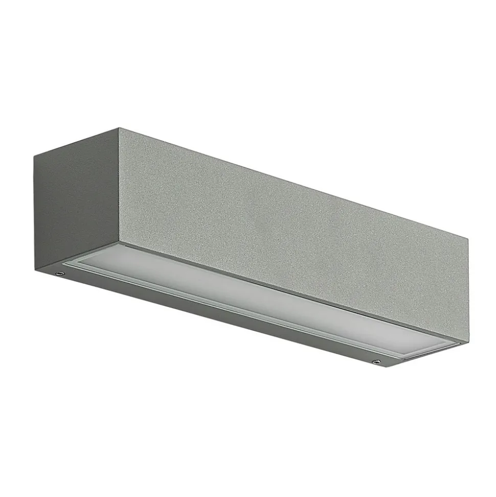Arcchio LED utendørs vegglampe Lengo, CCT, 25 cm, 1-lys, grå