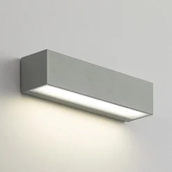 Arcchio LED utendørs vegglampe Lengo, CCT, 25 cm, 1-lys, grå