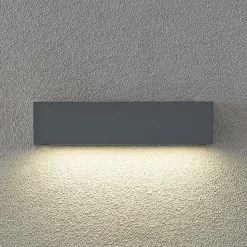 Arcchio LED utendørs vegglampe Lengo, CCT, 25 cm, 1-lys, grå