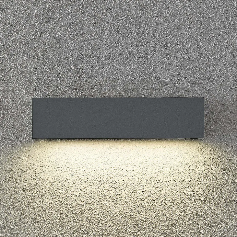 Arcchio LED utendørs vegglampe Lengo, CCT, 25 cm, 1-lys, grå