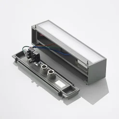 Arcchio LED utendørs vegglampe Lengo, CCT, 25 cm, 1-lys, grå