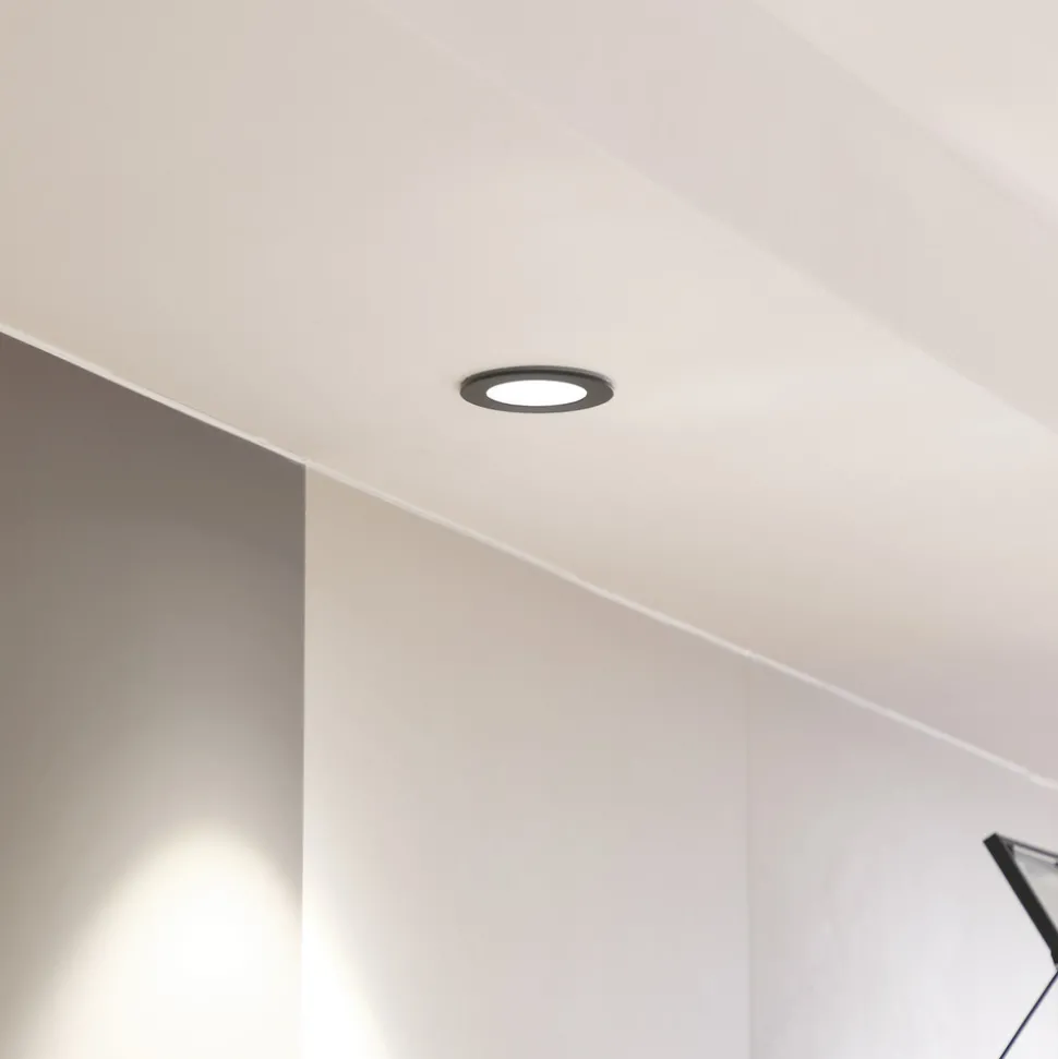 Arcchio LED-downlight Aryx, svart, 4 000K