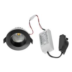 Arcchio LED-downlight Aryx, svart, 4 000K