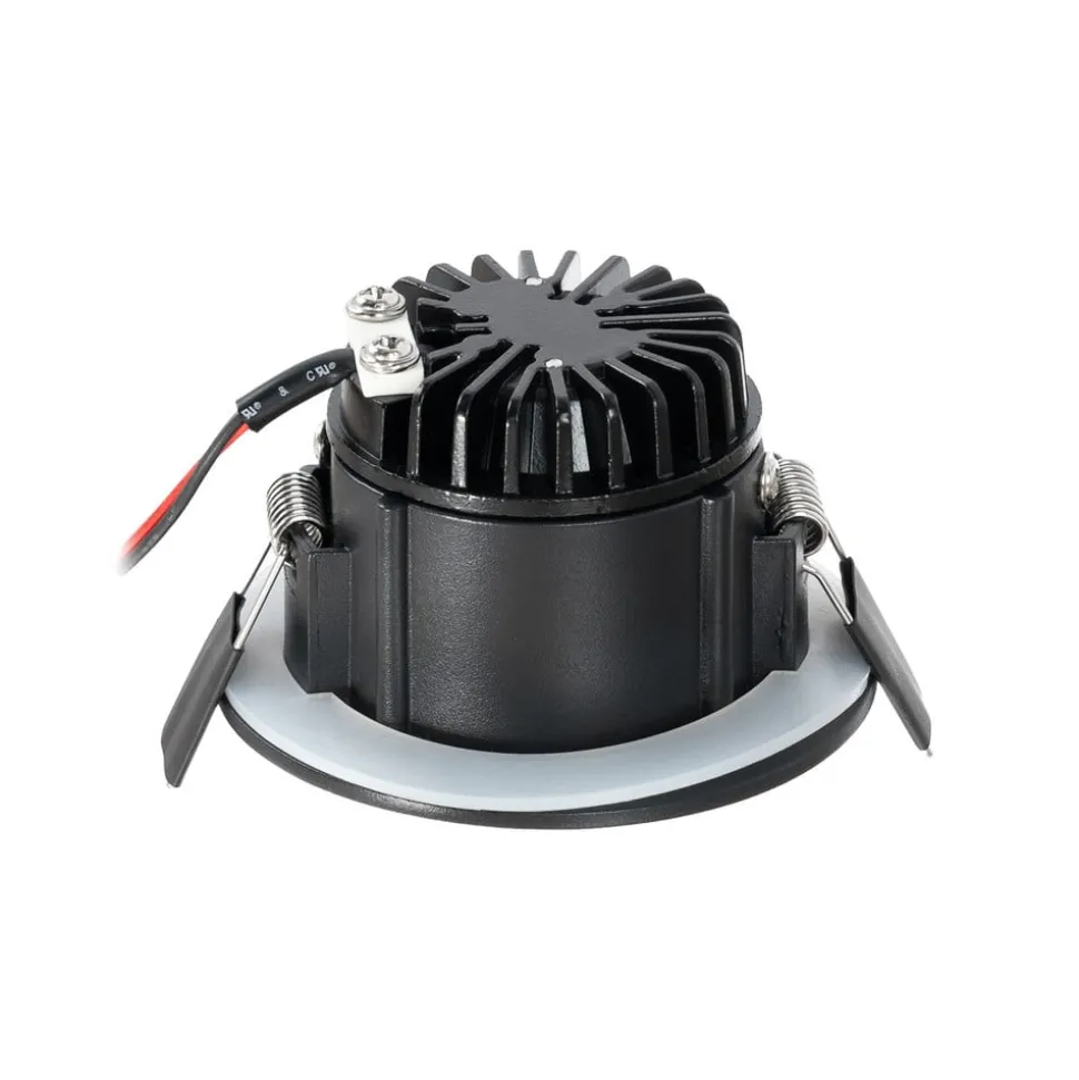 Arcchio LED-downlight Aryx, svart, 4 000K