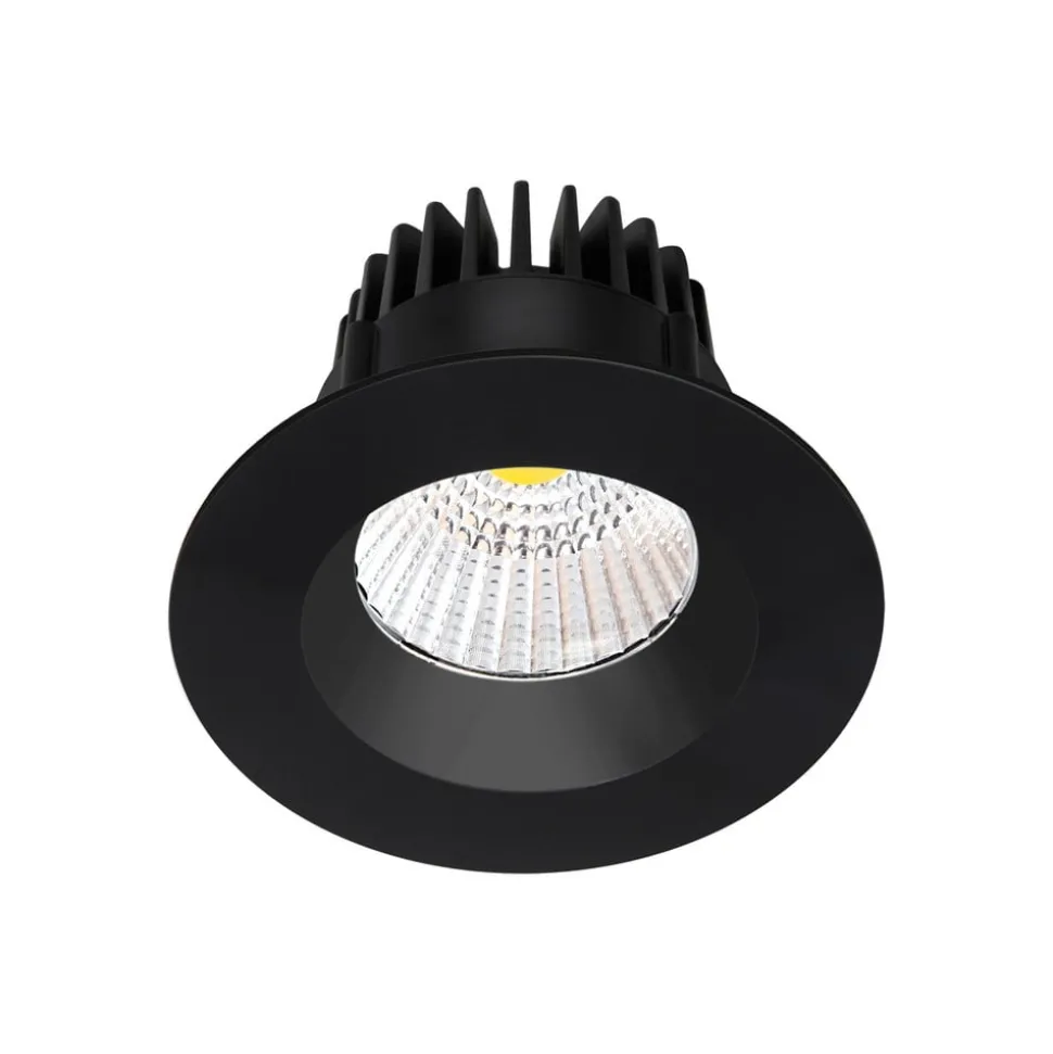 Arcchio LED-downlight Aryx, svart, 2700K