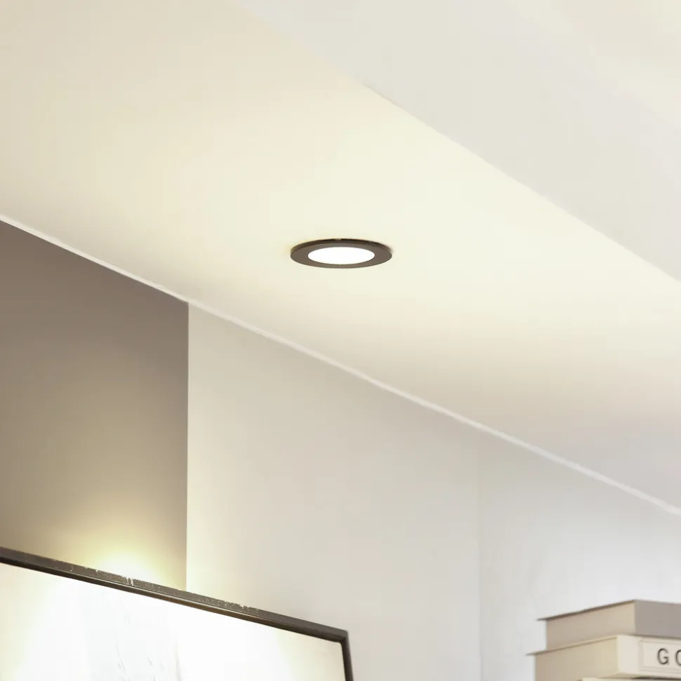 Arcchio LED-downlight Aryx, svart, 2700K