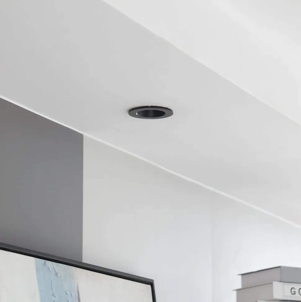 Arcchio LED-downlight Aryx, svart, 2700K