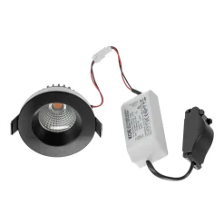 Arcchio LED-downlight Aryx, svart, 2700K