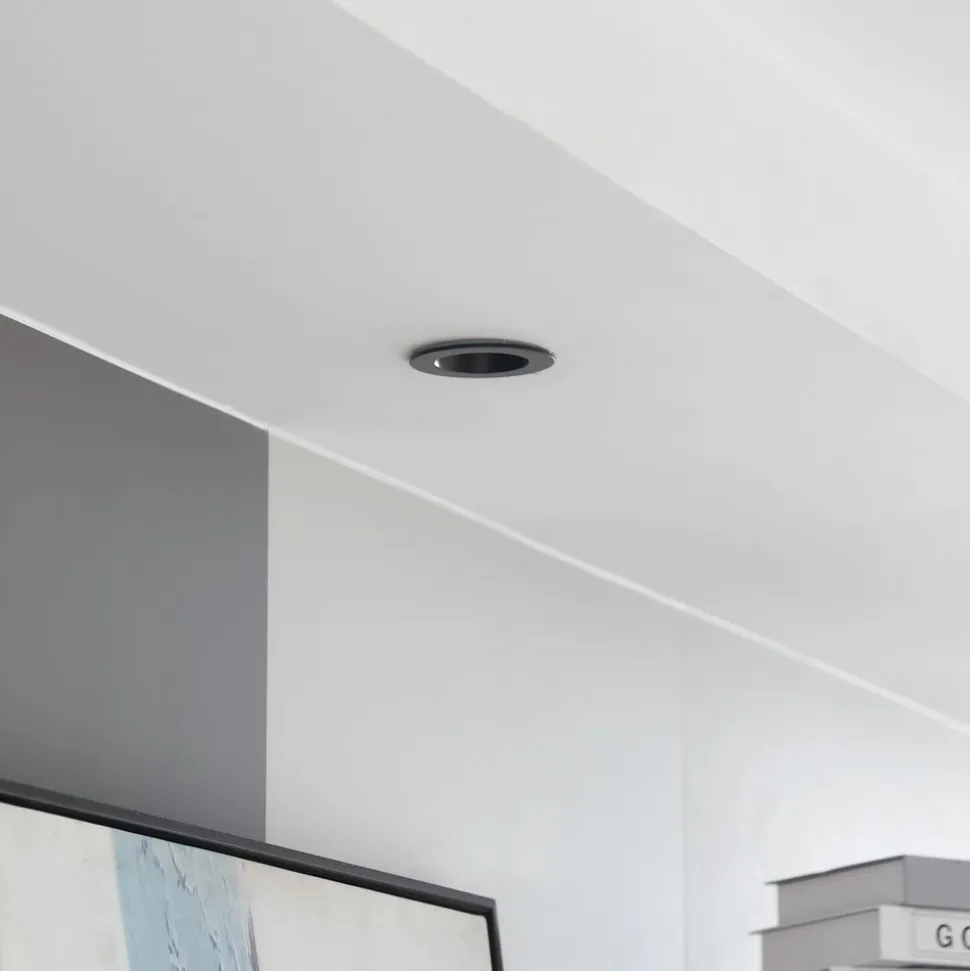 Arcchio LED-downlight Aryx, svart, 3 000K