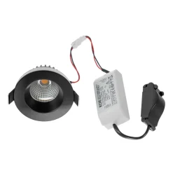 Arcchio LED-downlight Aryx, svart, 3 000K