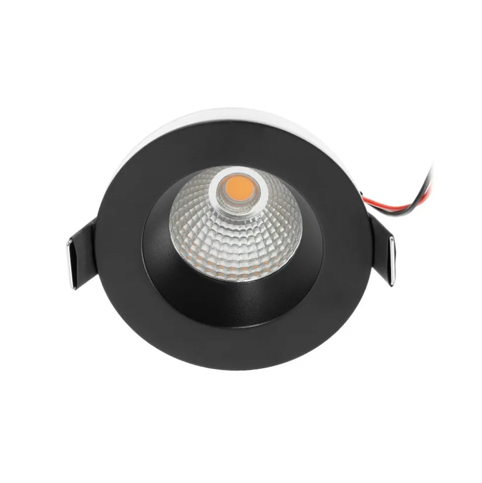Arcchio LED-downlight Aryx, svart, 3 000K