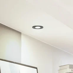 Arcchio LED-downlight Eliar rund svart CCT svingbar