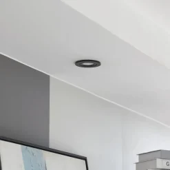 Arcchio LED-downlight Eliar rund svart CCT svingbar